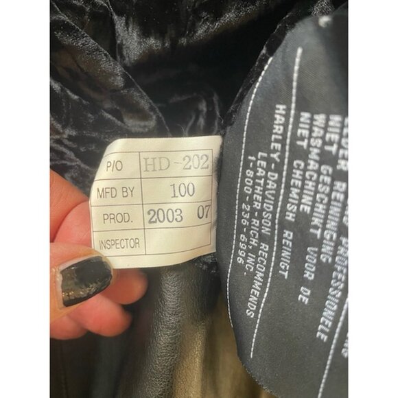 BEAUTIFUL HARLEY DAVIDSON butter Soft Leather Jacket! Velvet Lining! LACES  S/M - Picture 16 of 16
